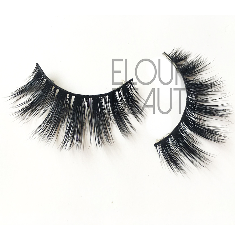 Natural makeup mink lash extensions with eyelashes box EJ27